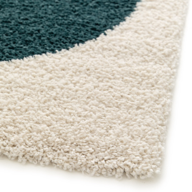 Tapis style berbère - Terre ancestrale - Bleu canard, camel - coin