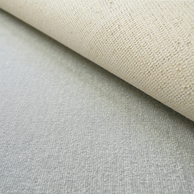 Tapis sur mesure Sylon Gris galet haute résistance avec envers visible