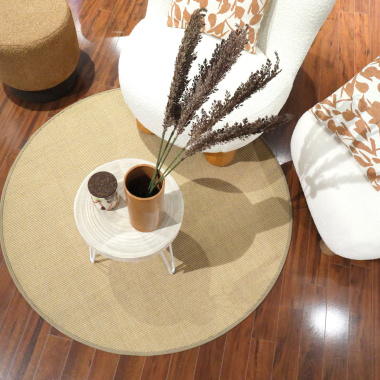 Tapis rond sisal Yucatan Sable - partenariat