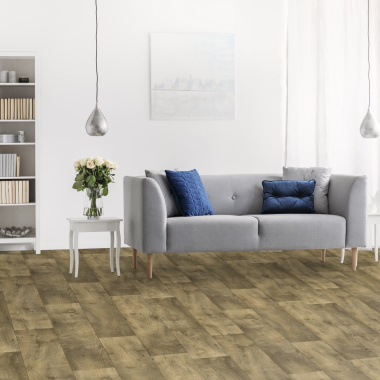 Sol Vinyle Textile Haute Performance - Aspect parquet chêne rustique naturel - salon