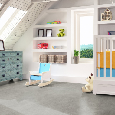 Sol PVC Best - Effet Béton Gris - Chambre d'enfant