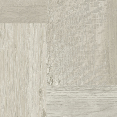 Zoom sur les effets de matière de la dalle vinyle clipsable rigide Ultime Plus - Patchwork bois blanc
