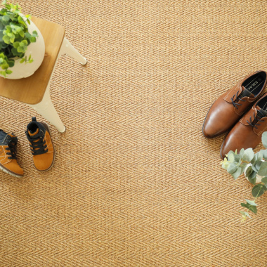 Sisal Veracruz Chevron - Ecru - Vue de haut