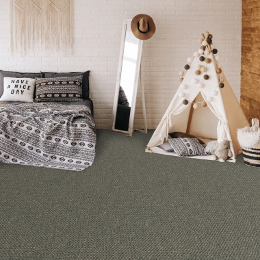 Laine et Sisal Albury grosses boucles - Taupe - Chambre