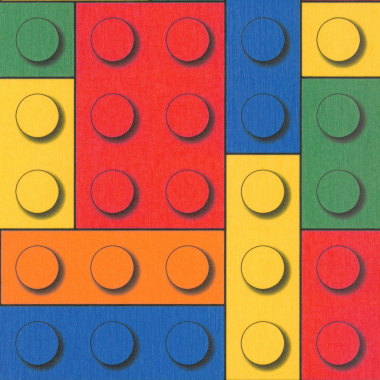 Détail du sol Vinyle pour les enfants - Motif Puzzle jeu de briques multicolore