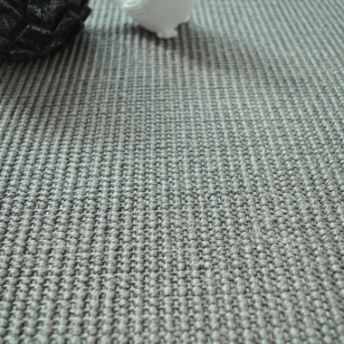 Tapis sur mesure Sisal Yucatan - Gris acier - gros plan