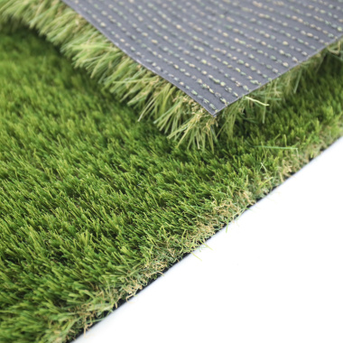 Vue sur la structure et la densité des fibres réalistes du Gazon Jeu d'extérieur 35 mm