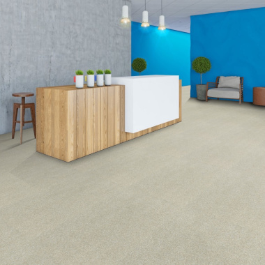 Sol Vinyle à envers gris - Effet lino pailleté - Marron - accueil