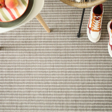 Moquette tissé plat Bali silver - vue du dessus