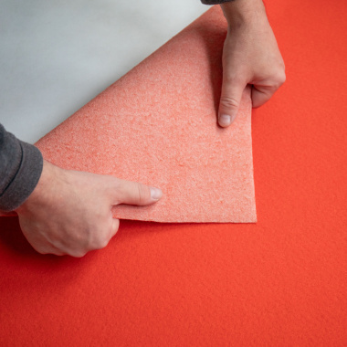 Envers moquette Stand Event Orange sanguine pour usage événementiel