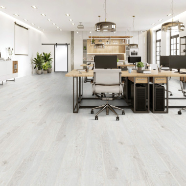 Parquet flottant Stratifié - Cuisine et salle de bain - Lames larges - Chêne Santorini - bureau