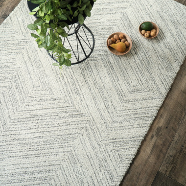 Tapis ultra-doux - Minimaliste - Crème dessin graphique gris - Vue de haut