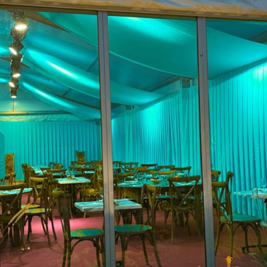 Coton gratté ignifugé couleur turquoise - décoration