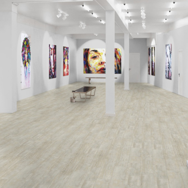 Lame vinyle Gerflor - Creation 55 à coller - White Lime - exposition art