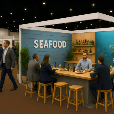 Moquette aiguilletée - Stand Event - Noisette - moquette temporaire pour espace d’accueil