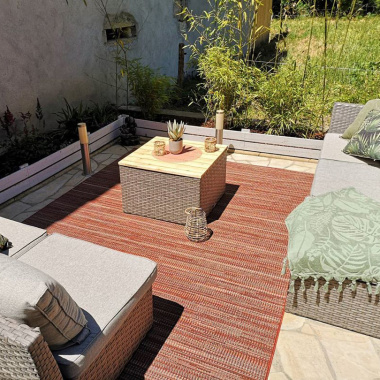 Tapis de jardin - Broc Arty - Terracotta rouge - terrasse