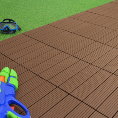 Dalle Terrasse Composite clipsable - Brun Exotique - extérieur