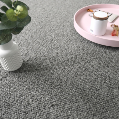 Tapis sur mesure Pure laine Latoon gris foncé - vue de près