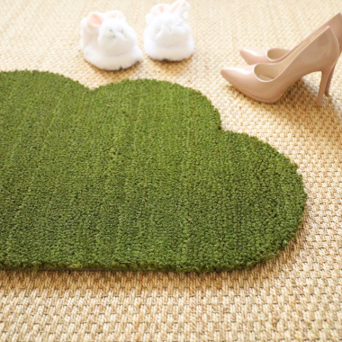 Paillasson Coco Nuage vert - vue de près