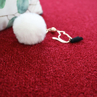 Tapis sur mesure Manège Velours - Rouge - gros plan