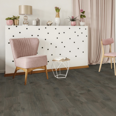 Parquet vinyle rigide Ultime - Pose clipsable - Chêne brun foncé - bureau