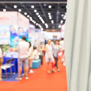 Coton gratté ignifugé couleur perle - salon événement