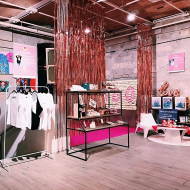 Moquette filmée - Stand Event - Rose Fushia - Boutique