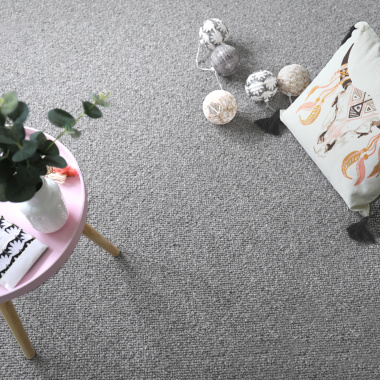 Tapis sur mesure Pure laine Latoon gris foncé - Vue de haut