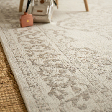 Tapis d'intérieur et extérieur - Orient - Beige tendre avec effet texturé