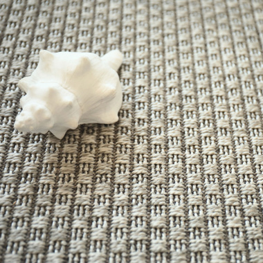 Tapis sur mesure Tissé plat natté Sumatra silver - gros plan