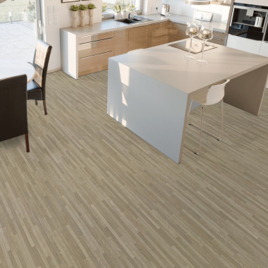 Sol Vinyle Feng Shui parquet lames étroites Chêne clair - salle à manger cuisine