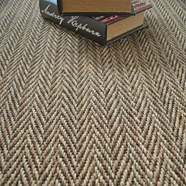 Tapis sur mesure Sisal Nairobi - Chevron - gros plan