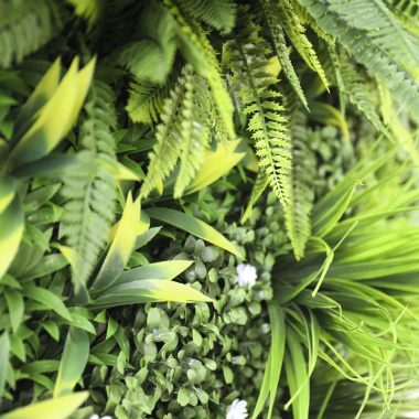 Feuillages réalistes en relief du mur végétal artificiel Printemps poétique