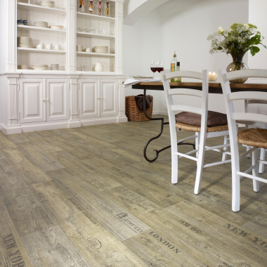 Sol Vinyle First - imitation Parquet marqué - salle à manger