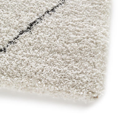 Tapis motif berbère - Rituel - Noir et écru - coin