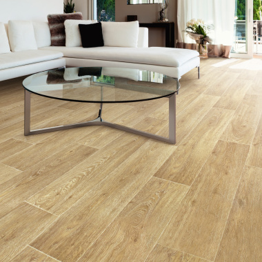 Sol Vinyle Textile Rénove - Imitation parquet Chêne Maritime - Ambiance salon