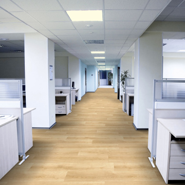 Sol Vinyle Textile Rénove acoustique - Imitation parquet naturel - Bureau travail