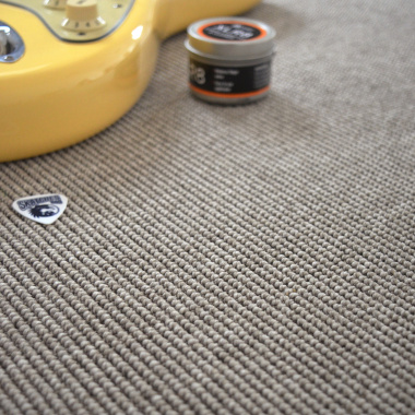 Tapis sur mesure Tissé plat Mahé - Silver - vue de près