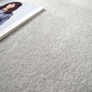 Tapis sur mesure Paillettes Star gris - gros plan