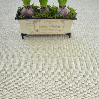 Tapis Sisal Quintana blanchi ganse polypropylène chocolat - vue de près