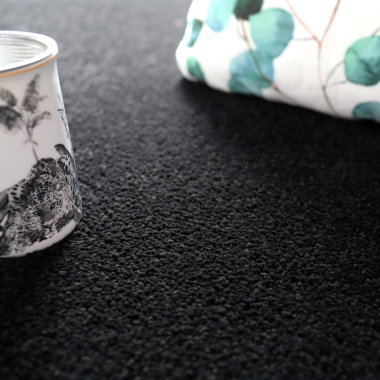 Tapis sur mesure Manège Velours - Noir - vue de près