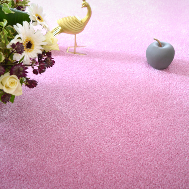 Tapis Paillettes Star rose ganse coton beige - vue de près