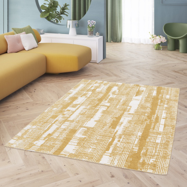 Tapis souple en matière recyclée - Legno - Orange fumé - salon