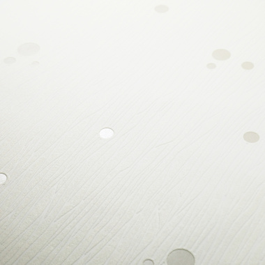 Papier peint vinyle expansé sur intissé - Classique Chic - Pois blanc satiné - zoom