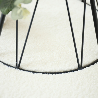 Moquette douce poils longs Touch blanc crème - zoom