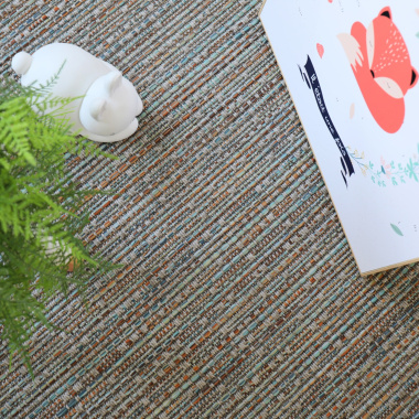 Moquette Tissé plat - Bornéo Silver Multicolor - Vue de haut