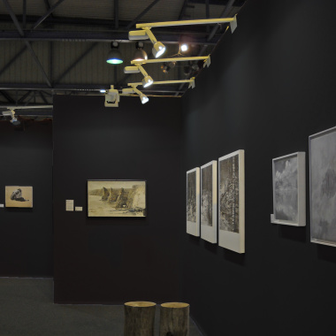 Coton gratté ignifugé couleur noir - décoration