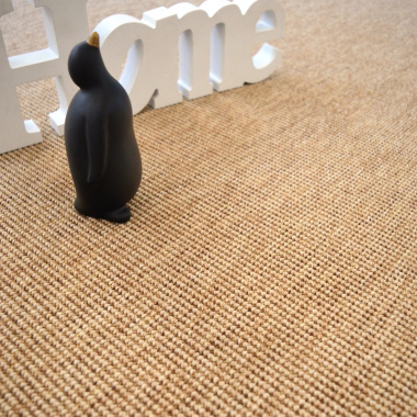 Tapis intérieur / extérieur Mahé naturel ganse synthétique marron - gros plan