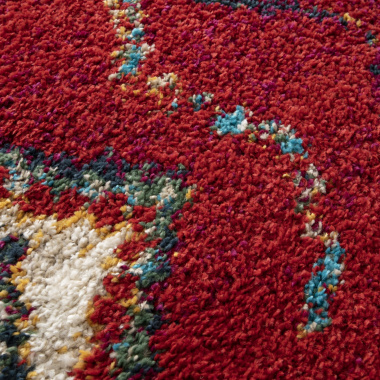 Tapis motif berbère - Azilal - Rouge - gros plan