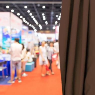 Coton gratté ignifugé couleur marron - salon événement